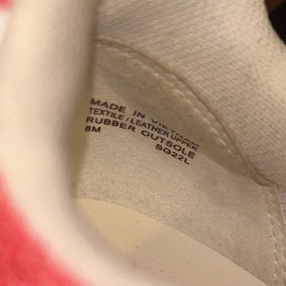 Michael Kors SG22L Womens‎ Red White Leather Mesh Chunky Sneakers Size 8M